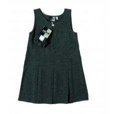 Girls Zeco Grey Flower Embroidery Pinafore